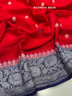 Pure Banaras khaddi chiffon silk