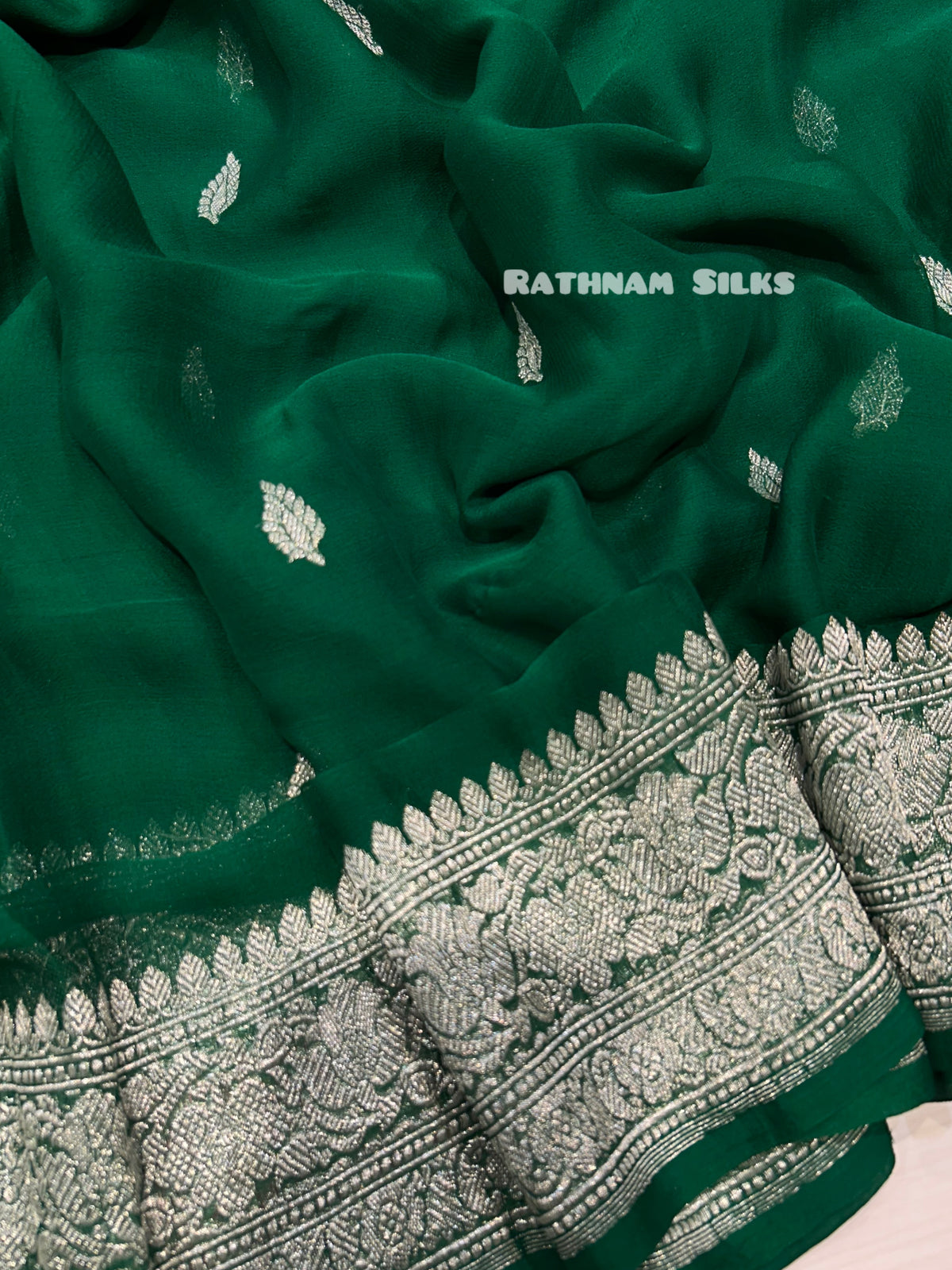 Pure Khaddi Banaras Chiffon Silk Main image