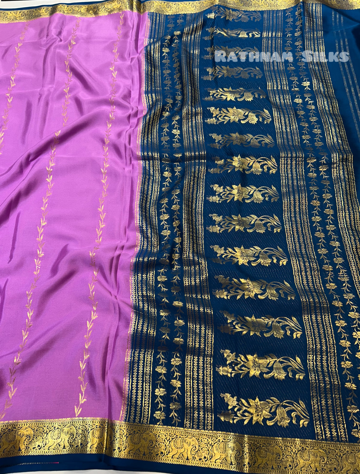 Pure Partly Pally Mysore Crepe Silk