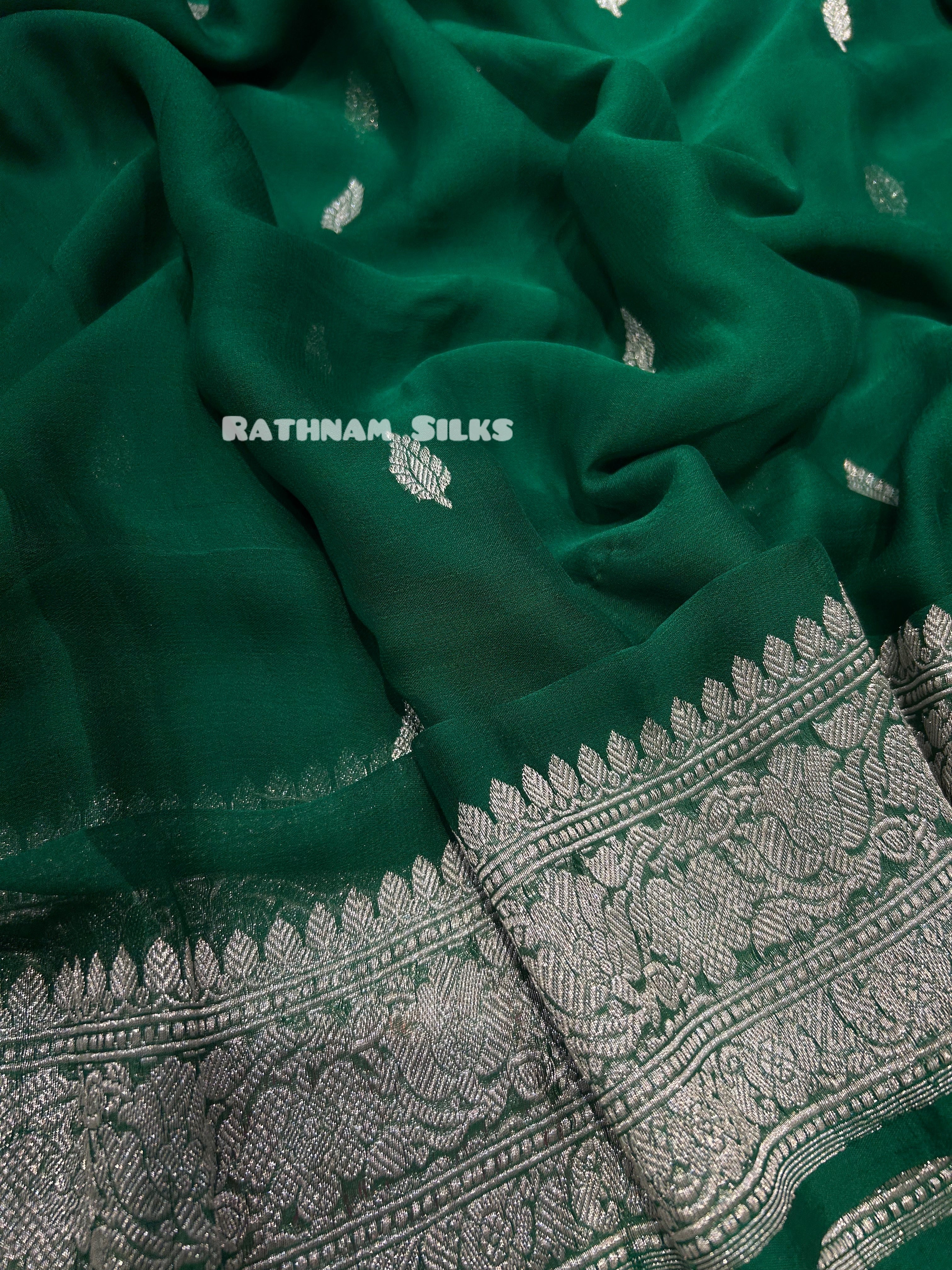 Pure Khaddi Banaras Chiffon Silk