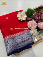 Pure Banaras khaddi chiffon silk