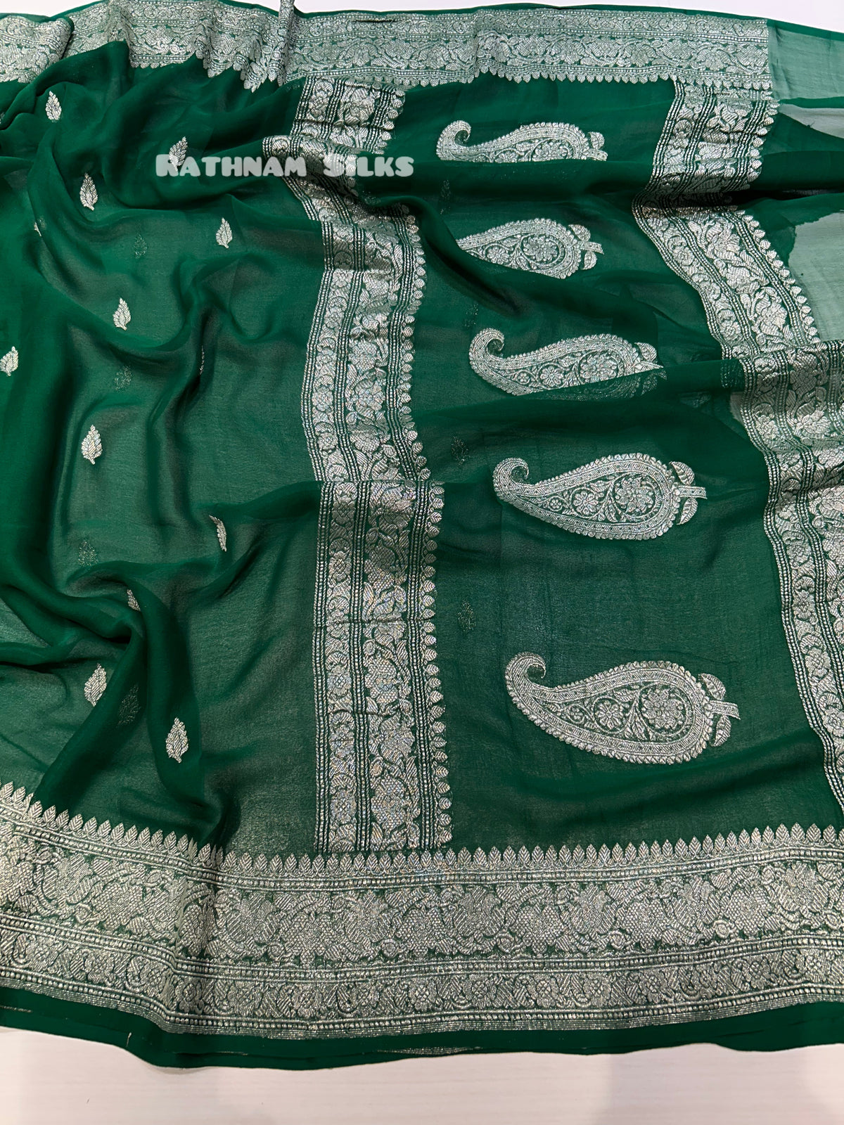Pure Khaddi Banaras Chiffon Silk