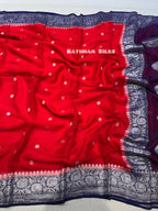 Pure Banaras khaddi chiffon silk