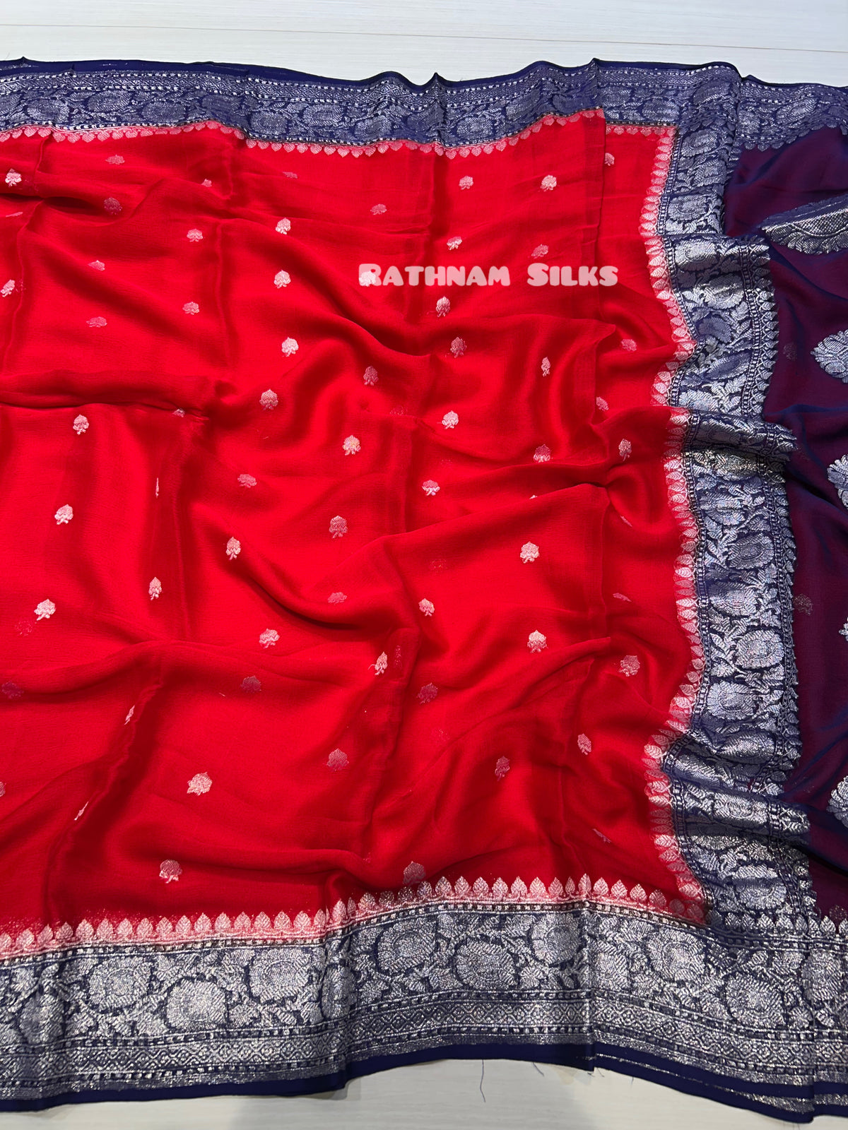 Pure Banaras khaddi chiffon silk