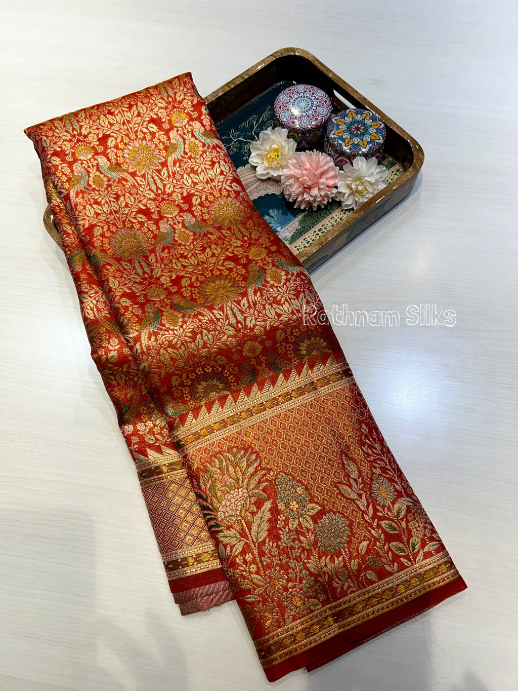 Pure Meenakari Silk