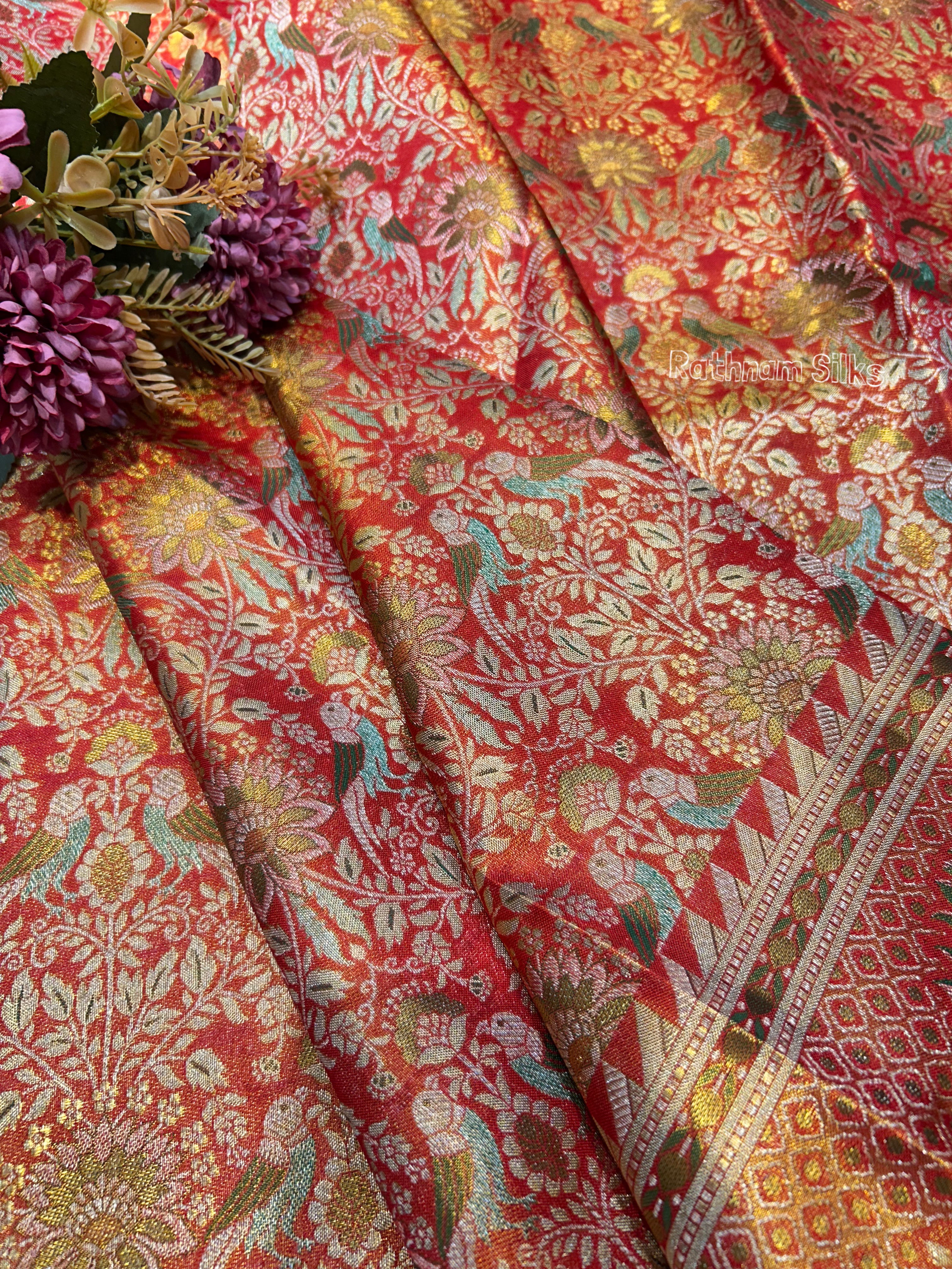 Pure Meenakari Silk